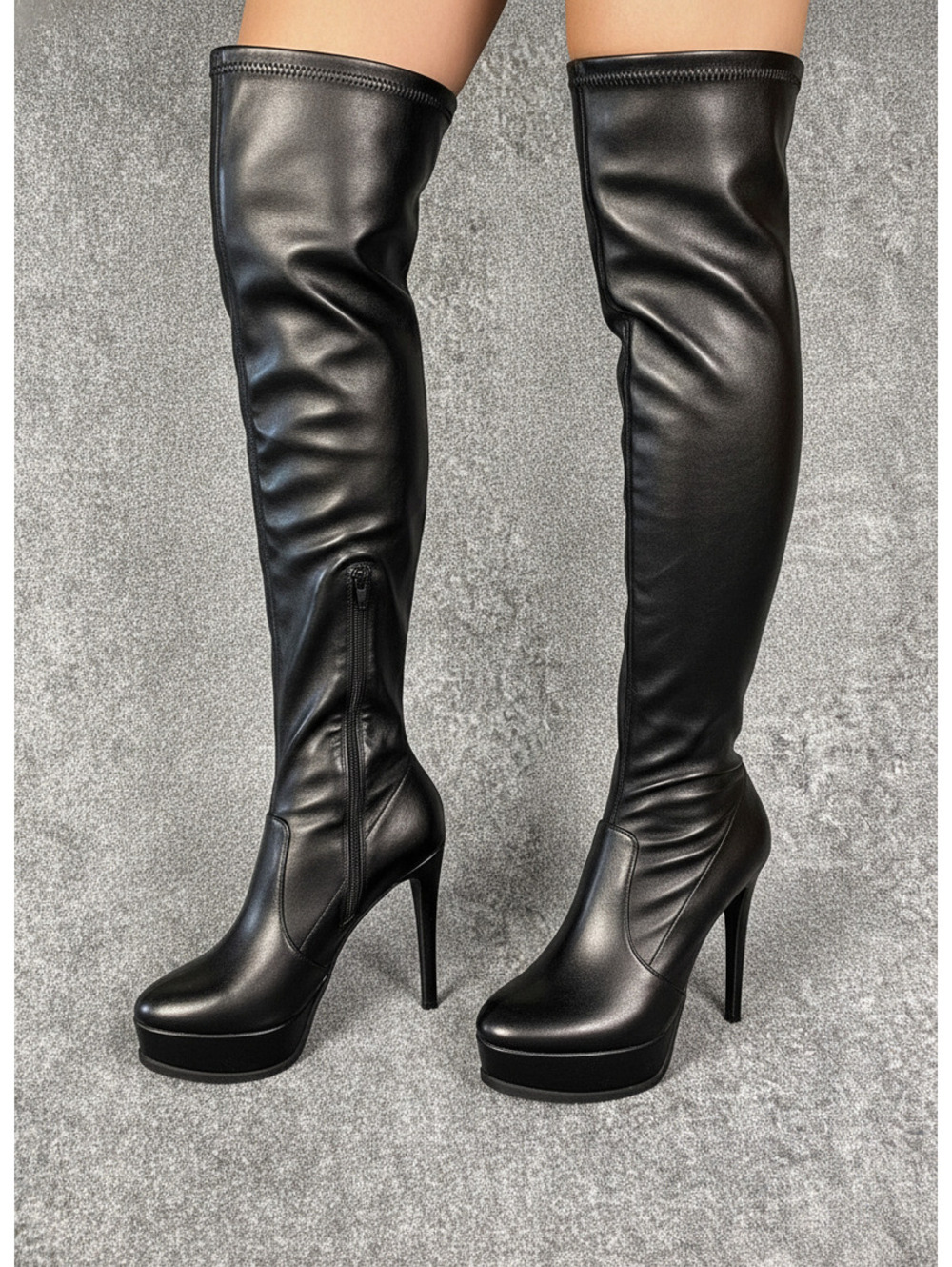 Thalia Sodi Black Over-the-Knee High Heel Boots 12